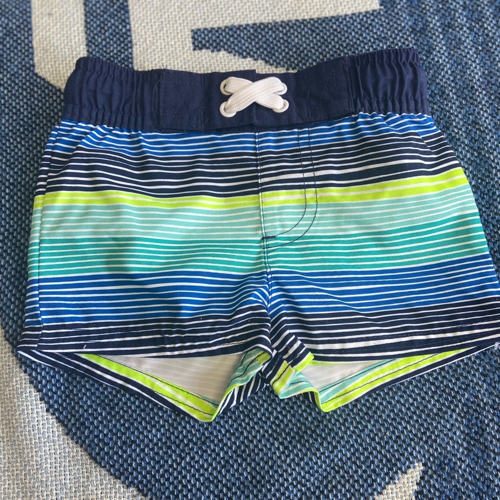 Baby Boy Multi-Stripe Swim Trunks